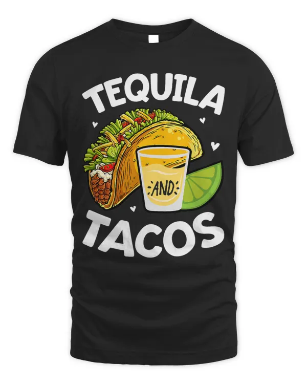 Tequila and Tacos Cinco De Mayo Mexican Men Women Drinking