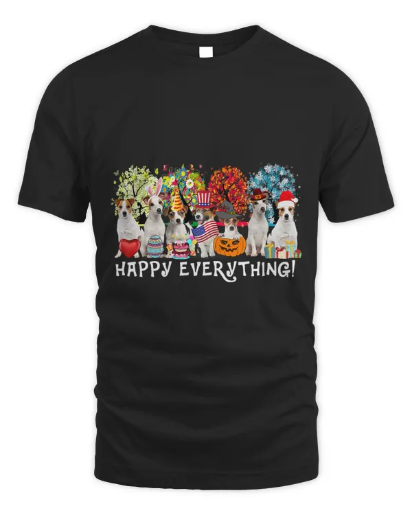 Happy Everything Rat Terrier Dog Seasons All Year Tree Lover39