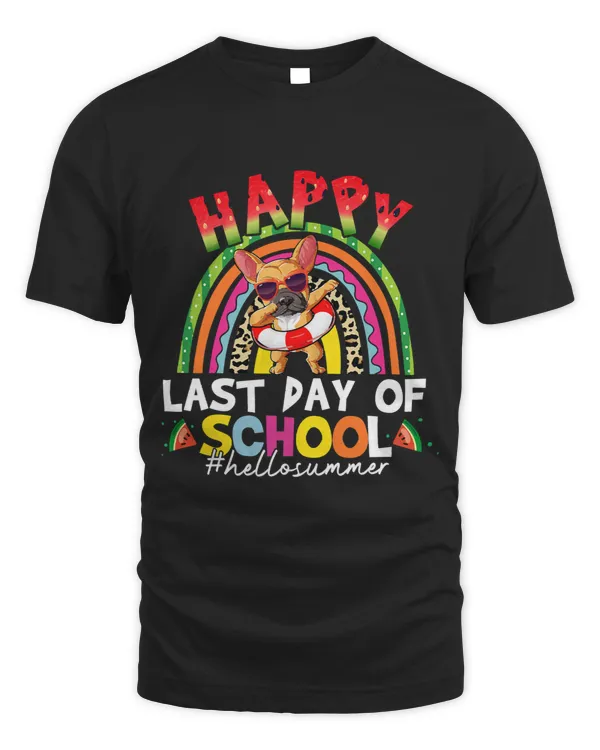 Happy Last Day Of School French Bulldog Summer Graduation 307