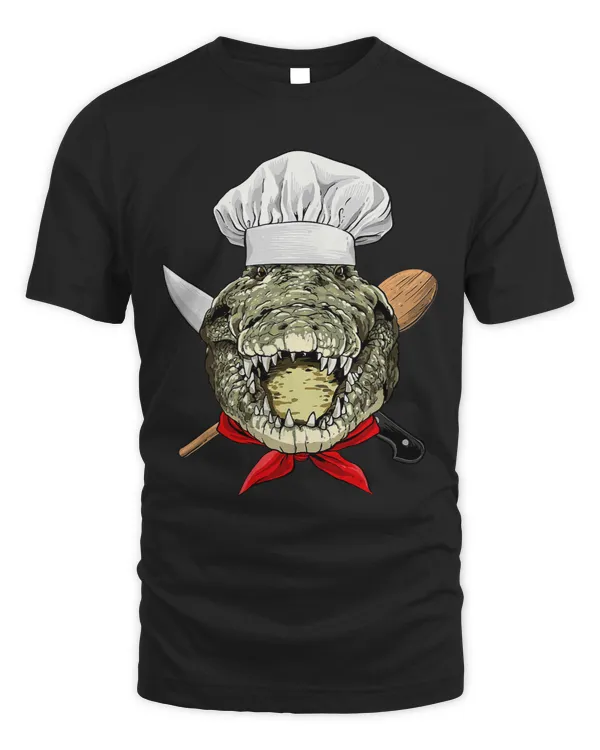 Crocodile Chef Reptile Crocodile Alligator Cooking Lover 453
