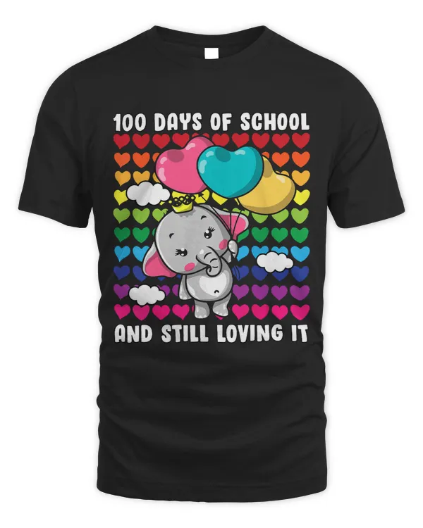 Heart Love Days Of School Elephant Teacher Boys Girls