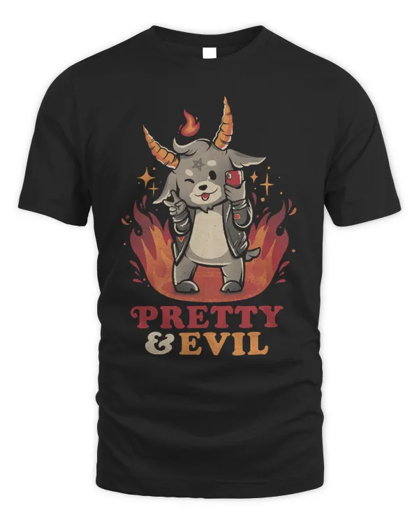 Pretty Evil Baphomet Halloween Sarcastic Satanic Goat542