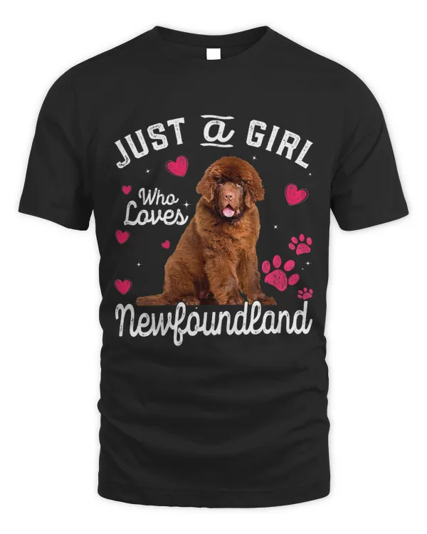 Cute Just A Girl Who Loves Newfoundland Dog Lover179