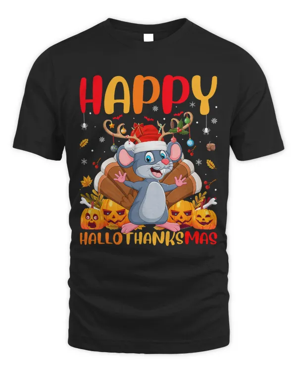 Funny Rat Animal Lover Happy Rat HelloThanksMas