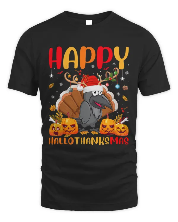 Funny Raven Bird Lover Happy Raven HelloThanksMas