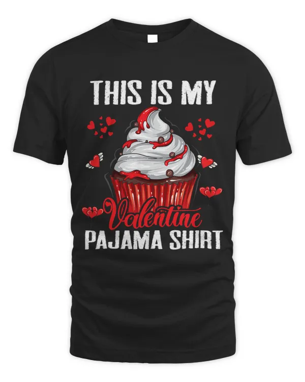 This Is My Valentine Pajama Cupcake With Cream Love Hearts 308