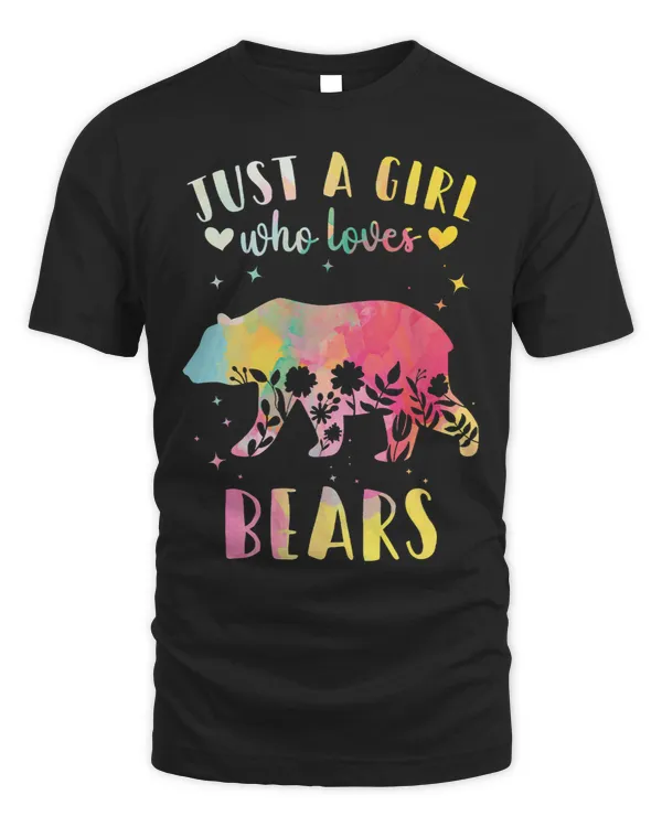 Just a Girl Who Loves Bears Watercolor Bear Women 198