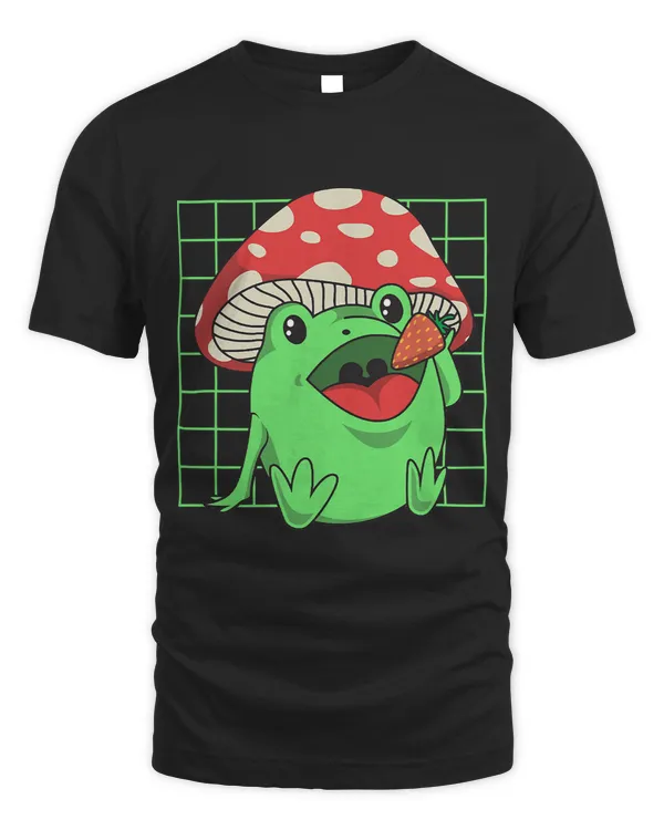 Cottagecore Aesthetic Strawberry Fruit Forest Toad Mushroom 192