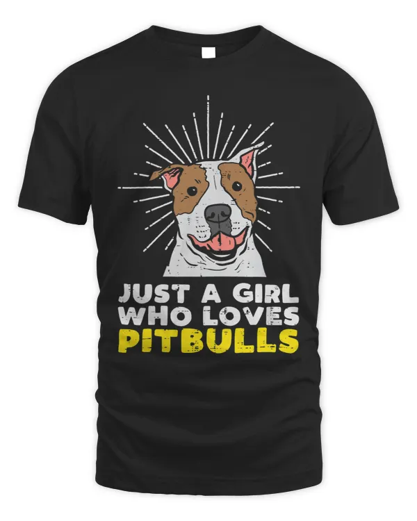 Girl Who Loves Pitbulls Pet Dog Pitties Girls Women Gift 352