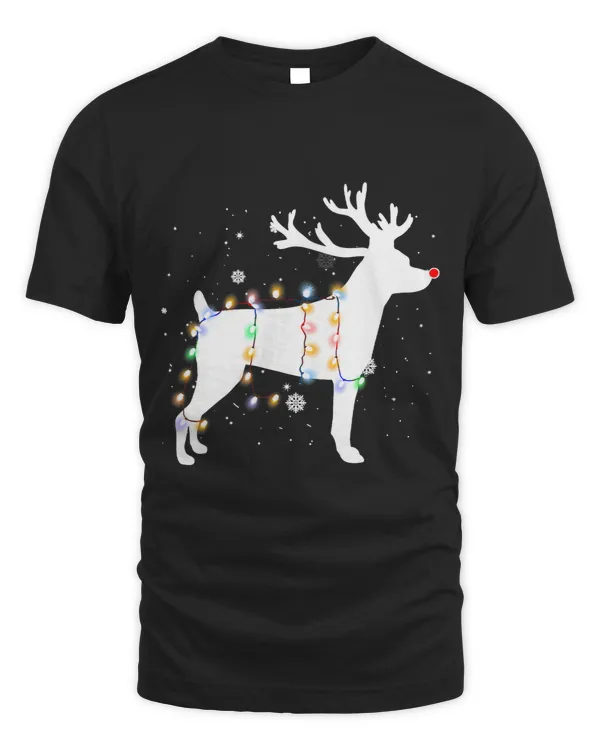 Funny Rat Terrier Dog Tree Christmas Lights Xmas Pajama 361
