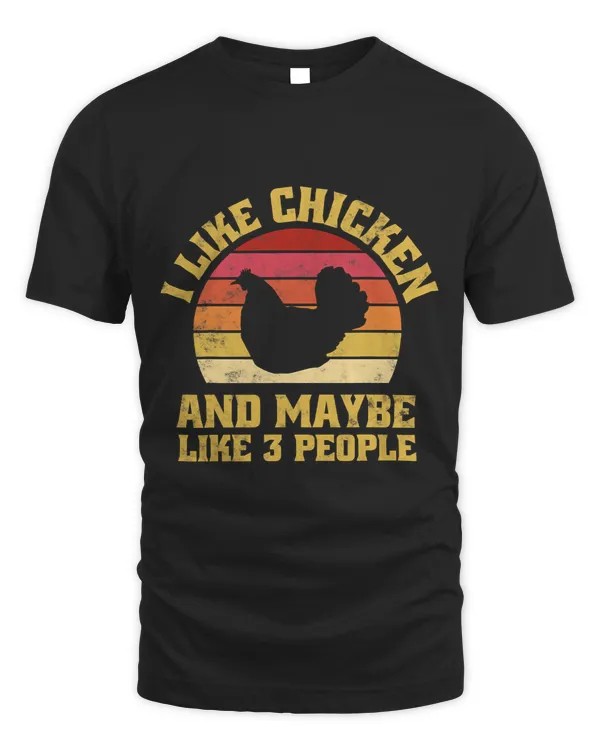 Funny Farm Animal Chicken Lover Vintage Retro Sunset291
