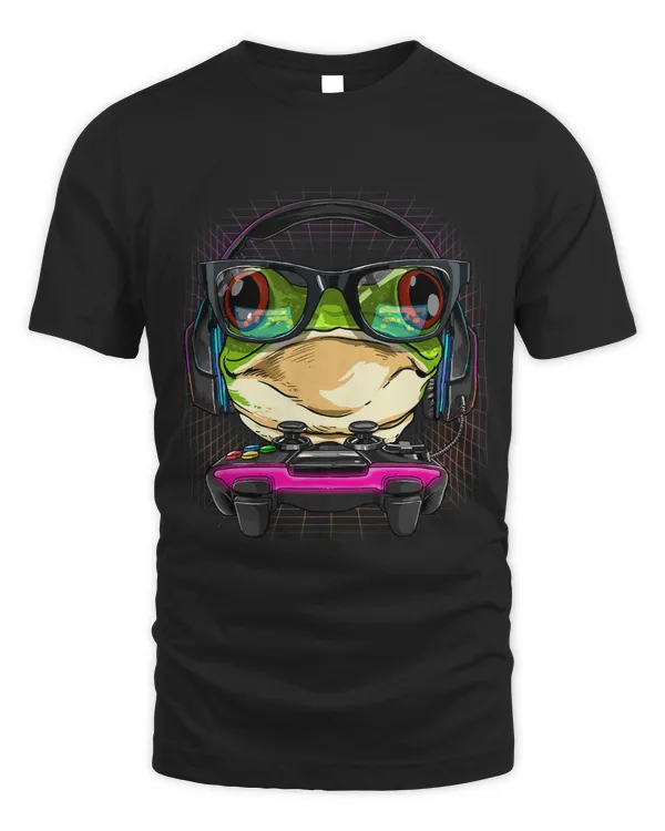 Frog Gamer PC Computer Video Game Lover Streaming Gaming