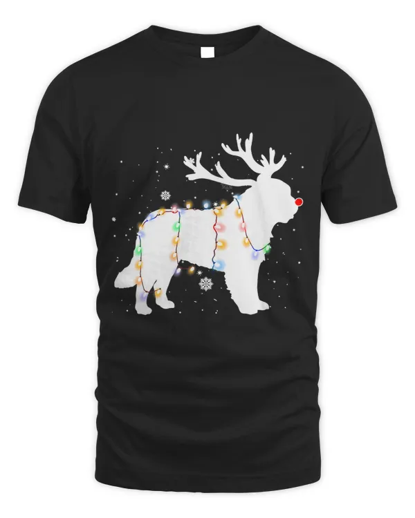 Funny Saint Bernard Dog Tree Christmas Lights Xmas Pajama 362