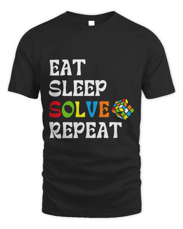 Eat Sleep Solve Repeat Funny Speed Cubing Puzzles Cube
