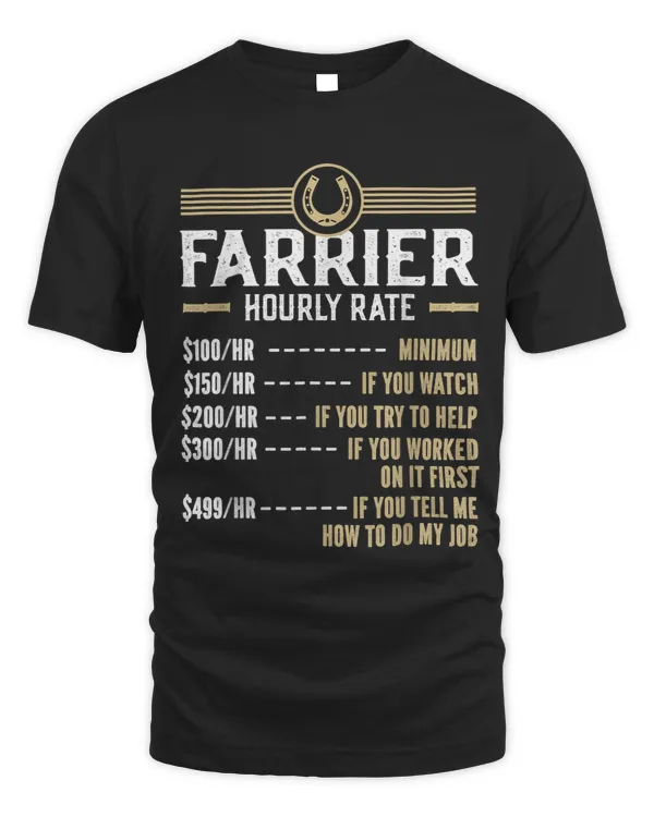 Funny Farrier Hourly Rate Horseshoer Hoof Care