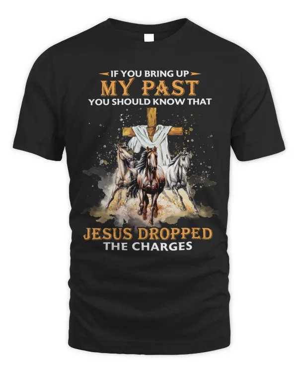IF YOU BRING UP MY PAST YOU SHOULD KNOW THAT JESUS DROPPED THE CHARGES T-SHIRT, HORSE TSHIRT