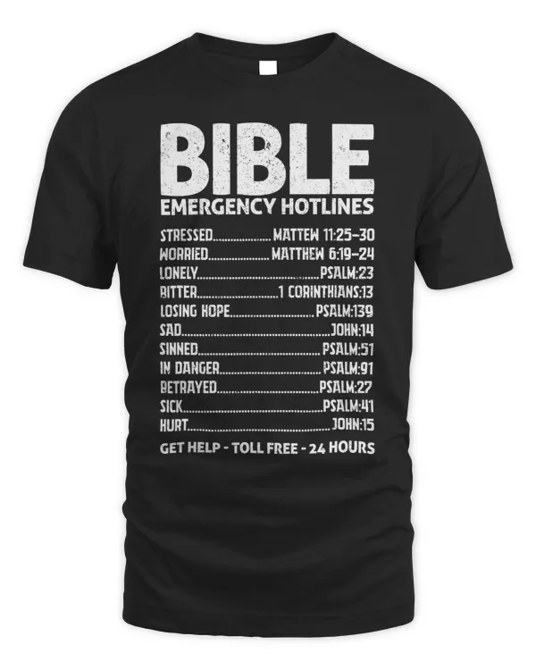 Sarcastic Bible Emergency Numbers Funny Hotline Christian283