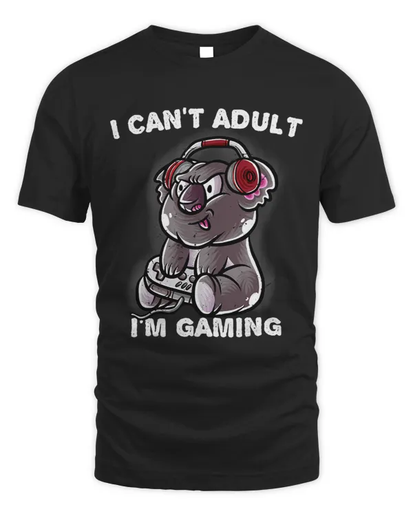 I Cant Adult Im Gaming Introvert Gamer Nerd Koala Bear