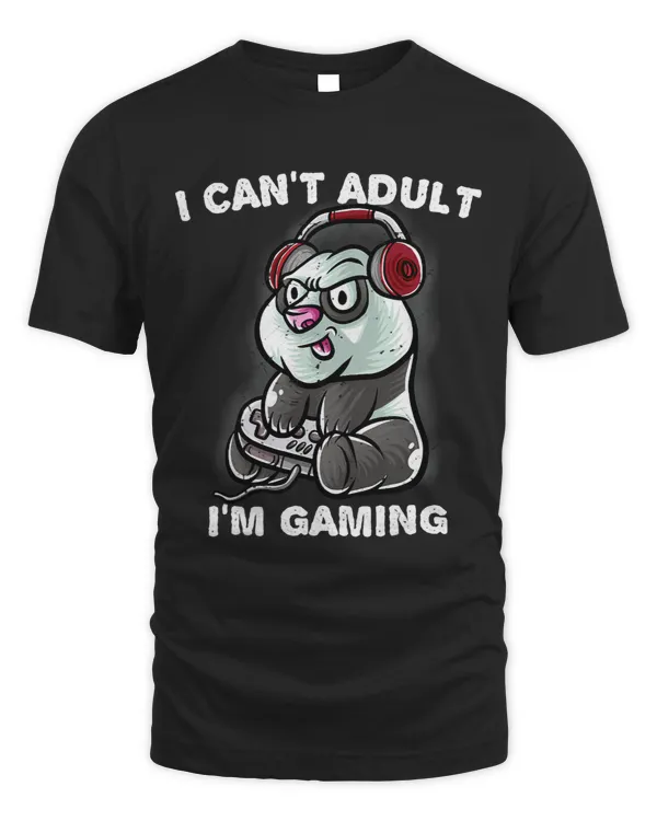 I Cant Adult Im Gaming Introvert Gamer Nerd Panda Bear