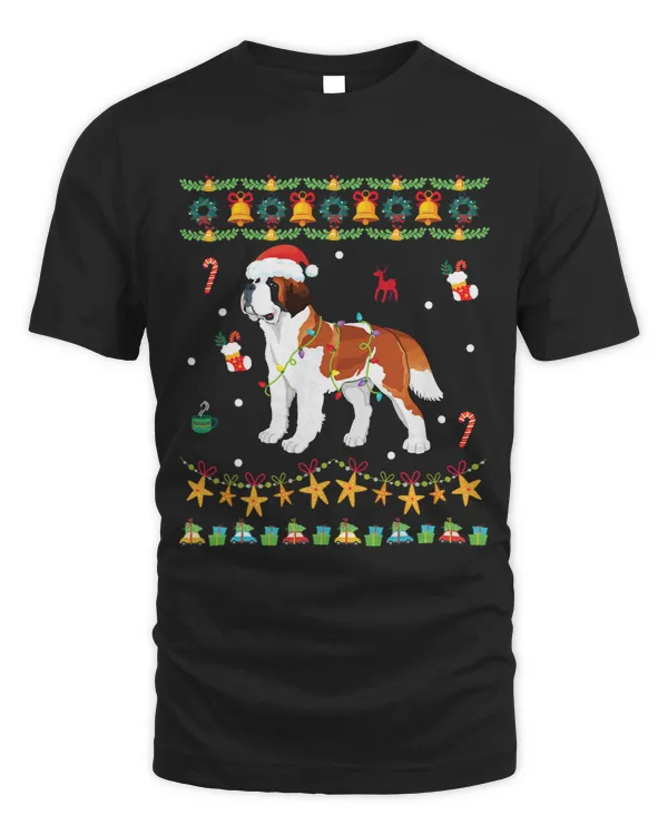 Saint Bernard Dog Noel Costume Merry Christmas Dad Mom Sweat 21