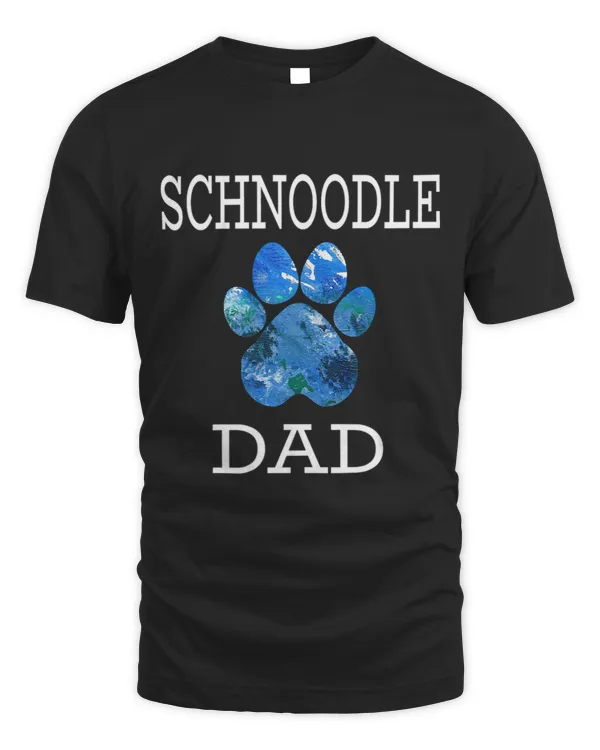 Dog Dad for the Schnoodle Owner Paw Print Tee 305