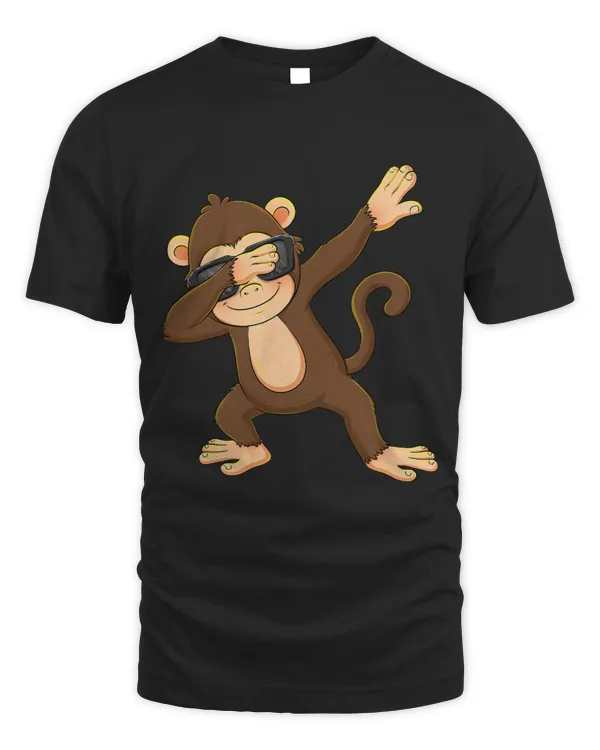 Dabbing Monkey Wearing Sunglasses Dab Dance Girls Boys Kids
