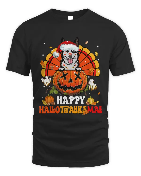 Dog Australian Cattle Hallothanksmas Halloween Thanksgiving 69
