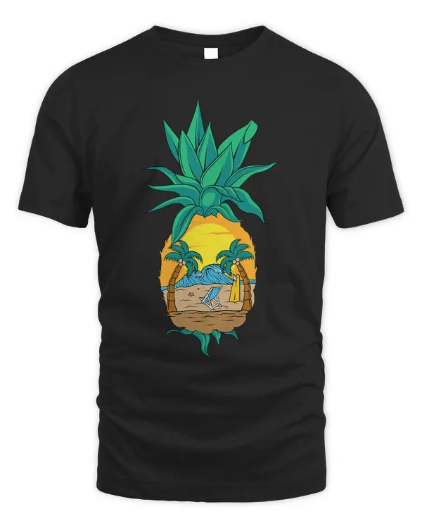 Hawaii Pineapple Sunset Beach Palm Tree Tropical Vacation