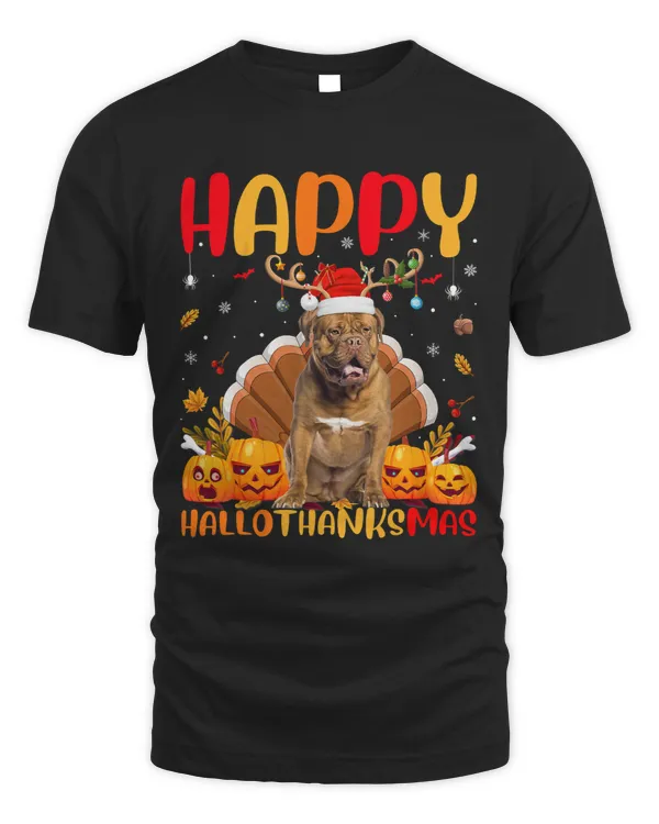 Funny Dog Lover Happy Dogue De Bordeaux Dog HelloThanksMas