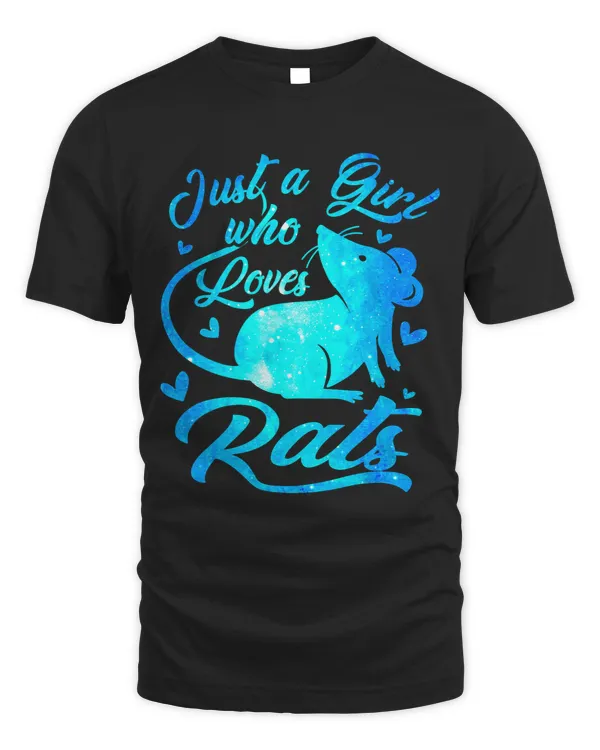 Just a Girl Who Loves Rats Cute Rat Lover Galaxy Theme Girls 401
