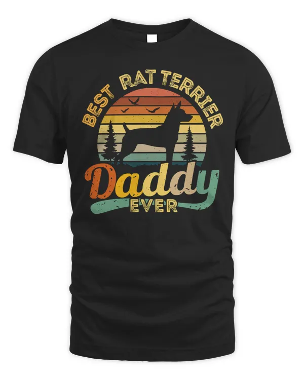 Dog Best Rat Terrier Daddy Ever Retro Vintage 336 paws