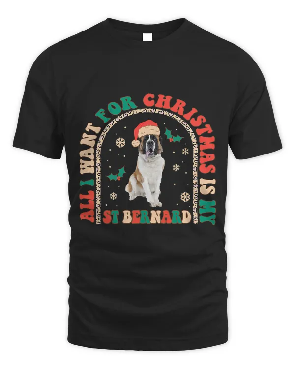 Retro All i want for Christmas is my St Bernard Groovy Xmas273
