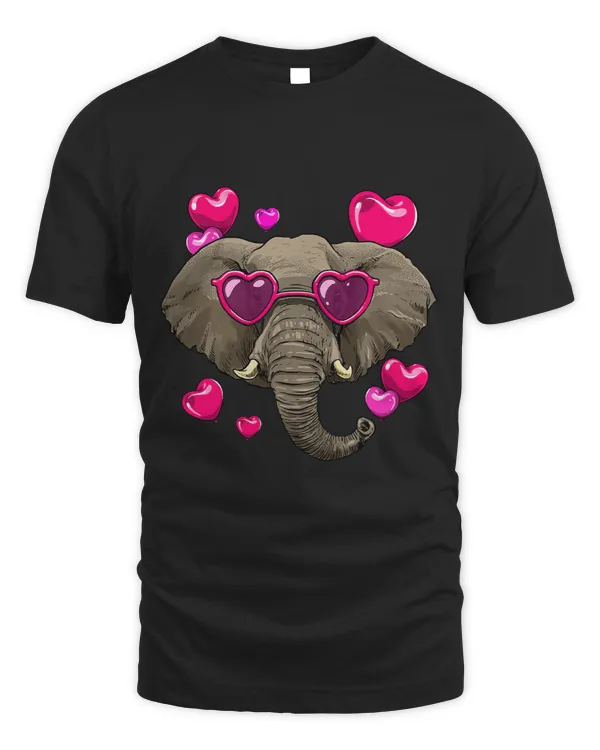 Valentines Day Elephant Heart Love Couples Elephant Lover152