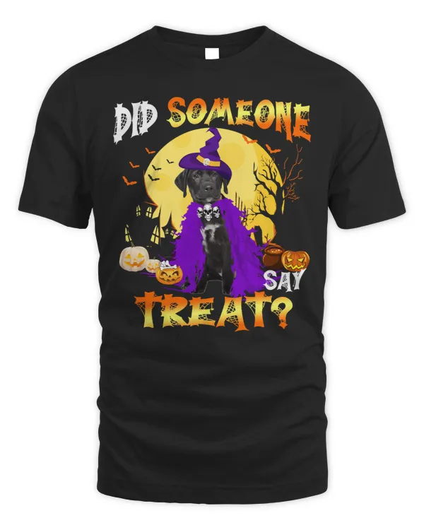 Dog Black Lab Halloween Did Someone Say Treat 480 paw