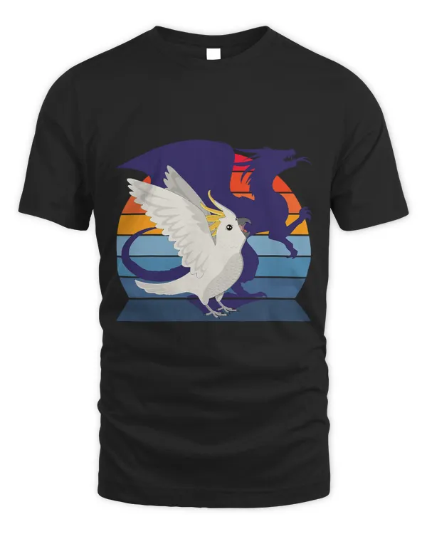 Retro Parrot I Winged Dragon I Screaming Cockatoo
