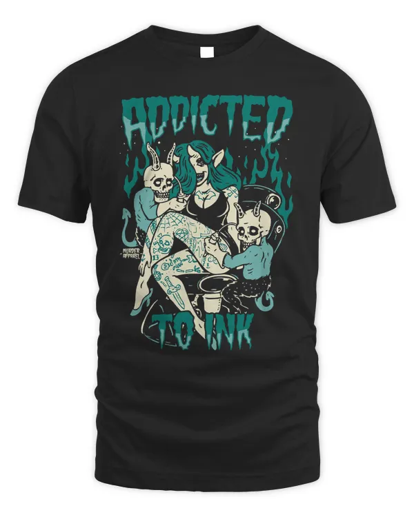 Vintage Addicted To Ink Spooky Tattoos 76
