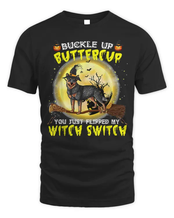 Dog Buckle Up Buttercup Australian Cattle Dog Halloween298 paw
