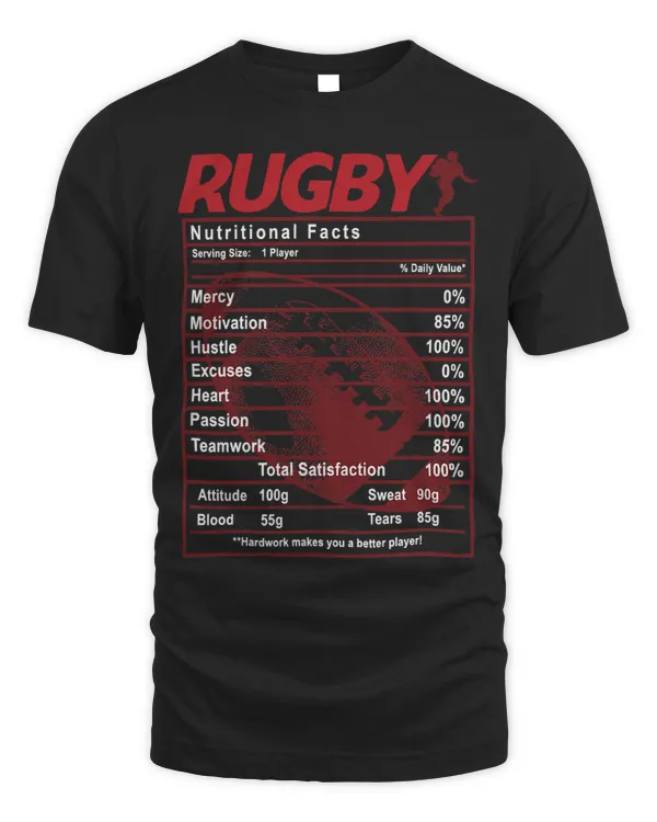 Rugby Nutritional Facts Rugby Player Coach Athelete Lover 219
