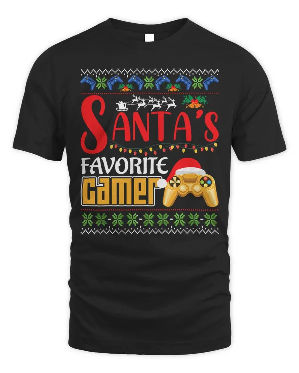 Game Santas Favorite Video Game Christmas Pajama Santa Hat Light 343