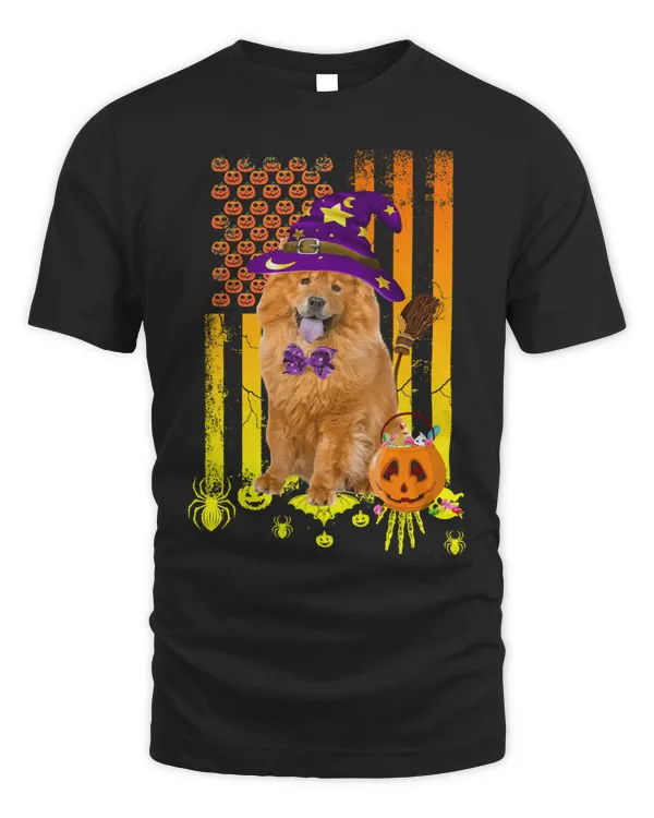 Dog Chow Chow Pumpkin American Flag Halloween Dogpng 419 paw