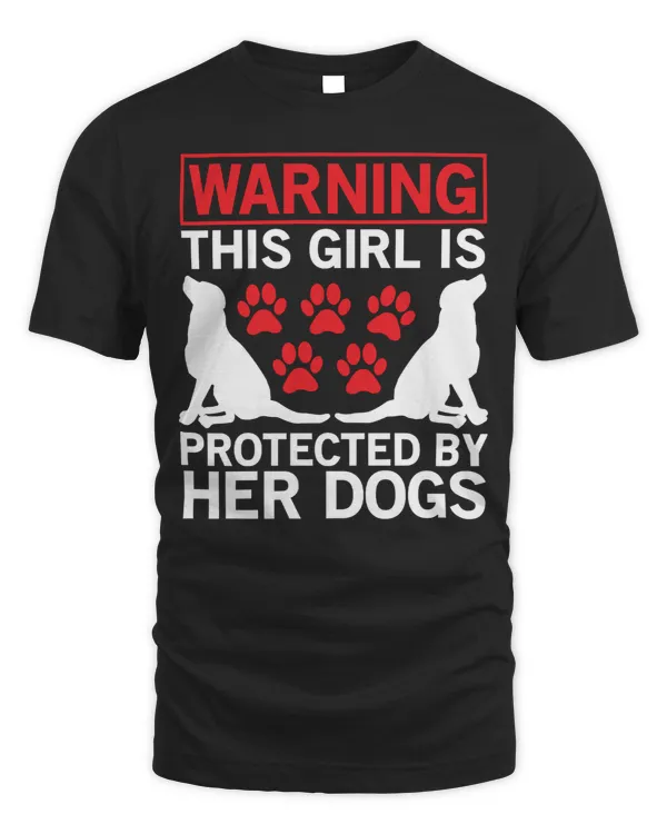 Dog Cute this girl is protected dogs