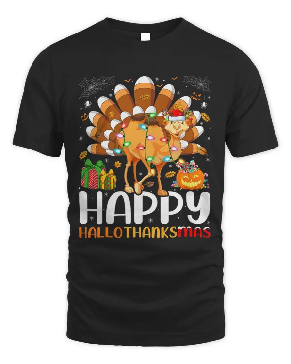 Camel Lover Halloween Christmas Happy Hallothanksmas
