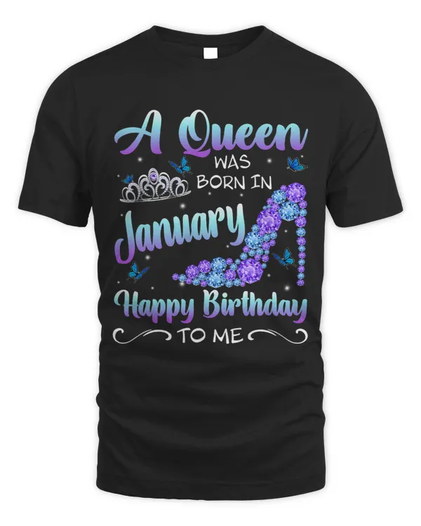 High Heel Birthday Queen Girl A Queen Was Born In January