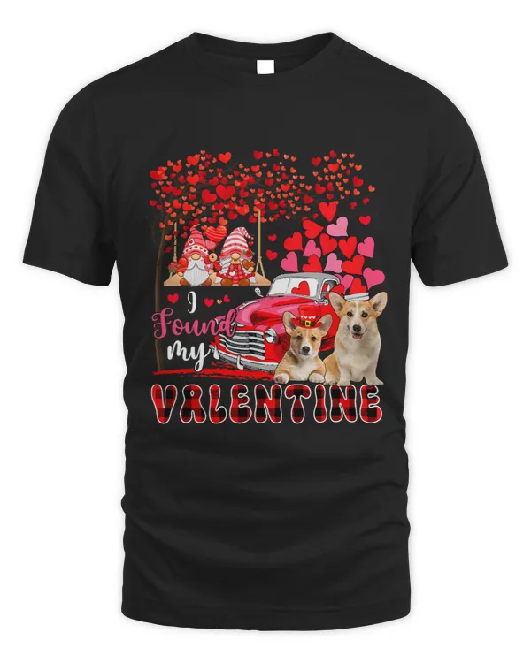 I Found Valentine Two Cute Corgis Couple Gnomes Pickup