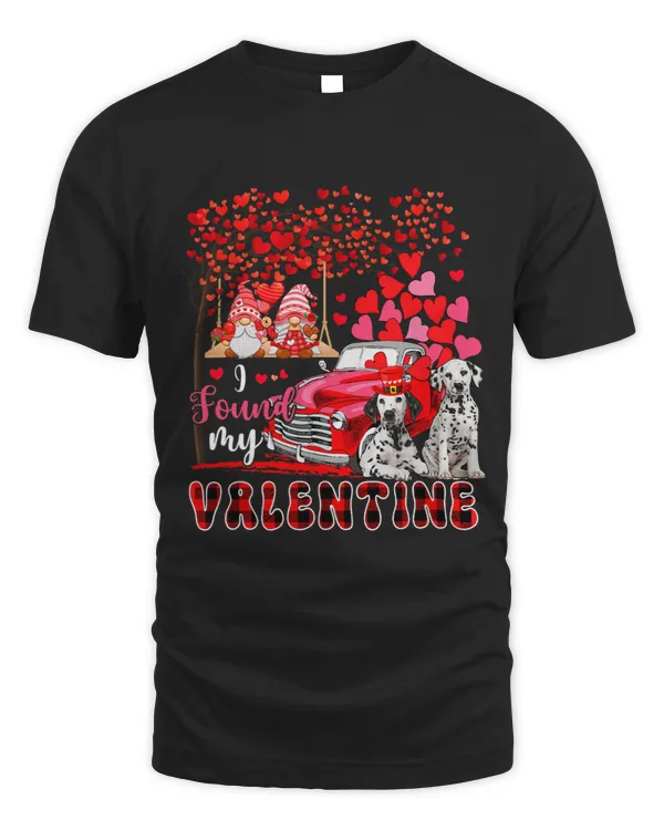 I Found Valentine Two Cute Dalmatians Couple Gnomes Pickup