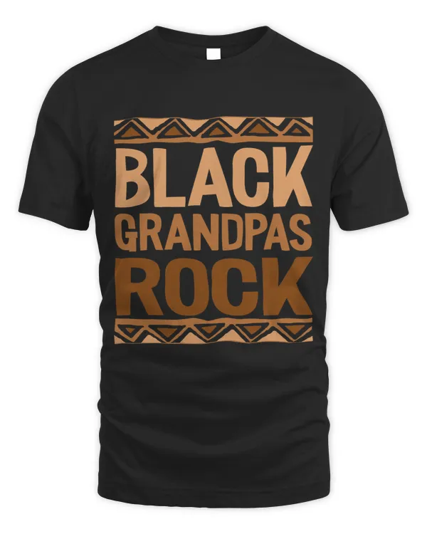 Mens Black Grandpas Rock Black History Month BLM Grandfather