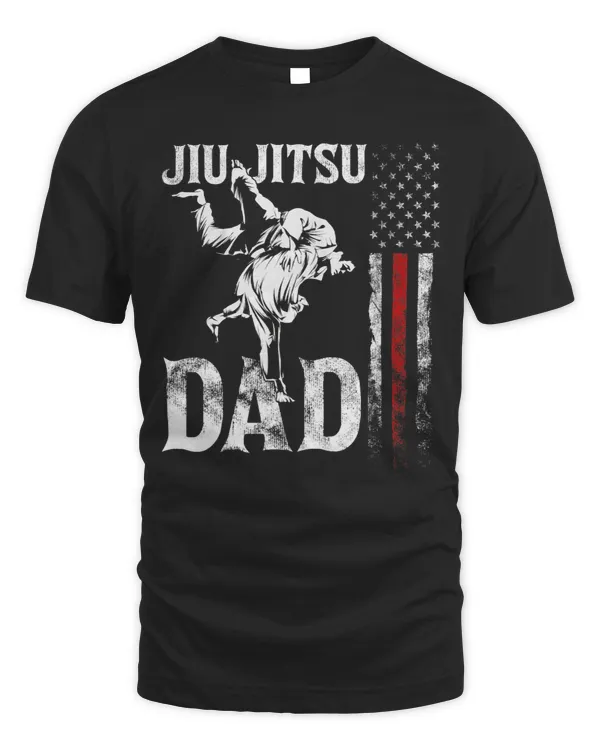 Mens Brazilian Jiu Jitsu American Flag Fathers Day US Sports 1