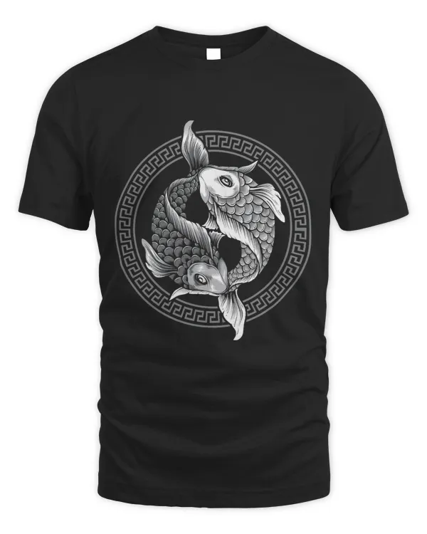 Koi Fish Japanese Nishikigoi Yin Yang Good Luck Zen Art
