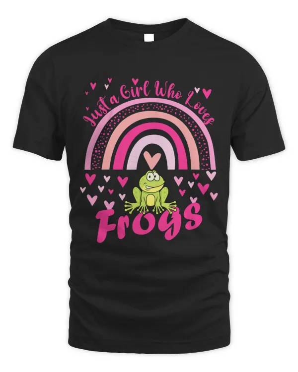 Just A Girl Who Loves Frogs Rainbow Cute Frog Lover 3
