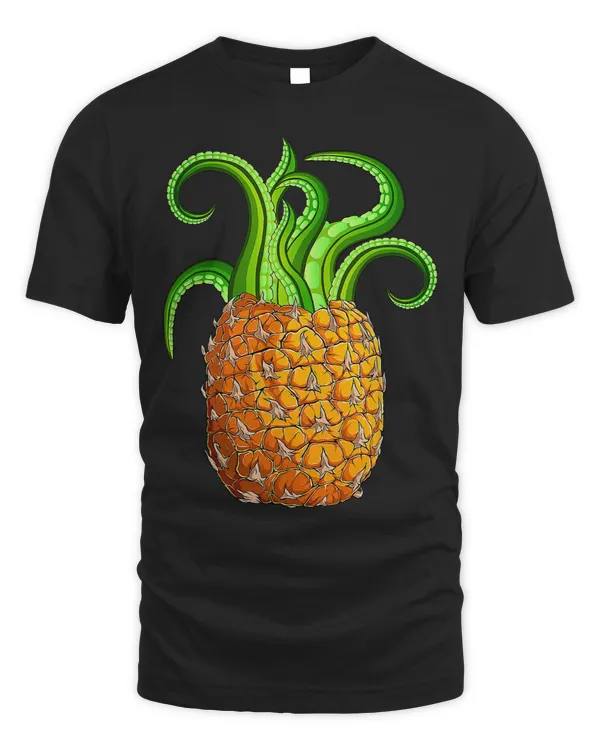 Octopus Tee Shirt Women Men Hawaiian Alien Pineapple